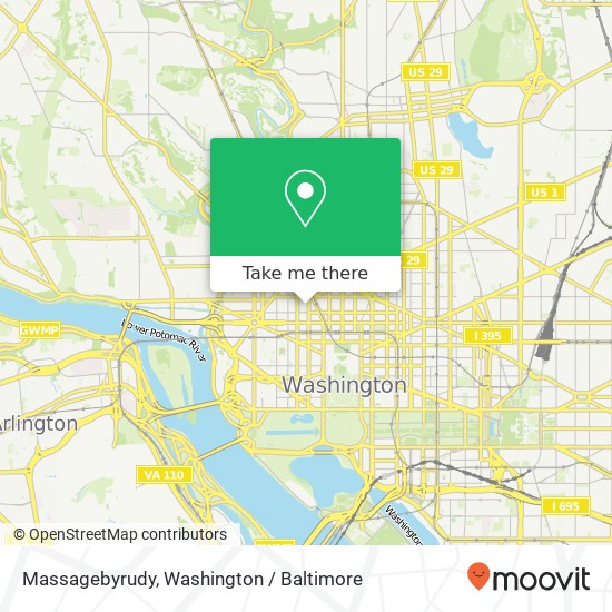 Mapa de Massagebyrudy, 1150 18th St NW