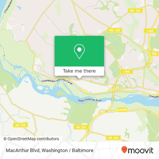 Mapa de MacArthur Blvd, Bethesda, MD 20817