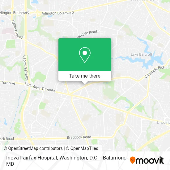 Inova Fairfax Hospital map