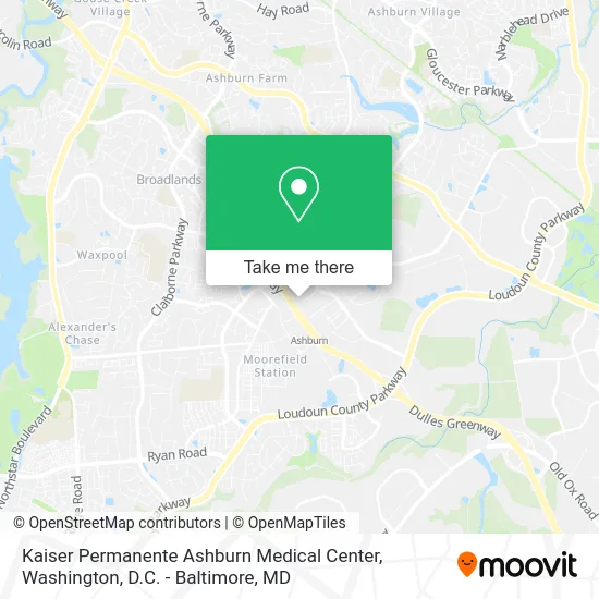 Kaiser Permanente Ashburn Medical Center map