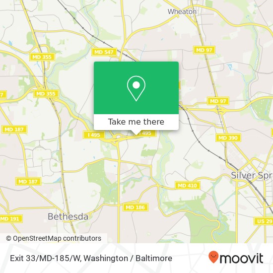 Mapa de Exit 33/MD-185/W