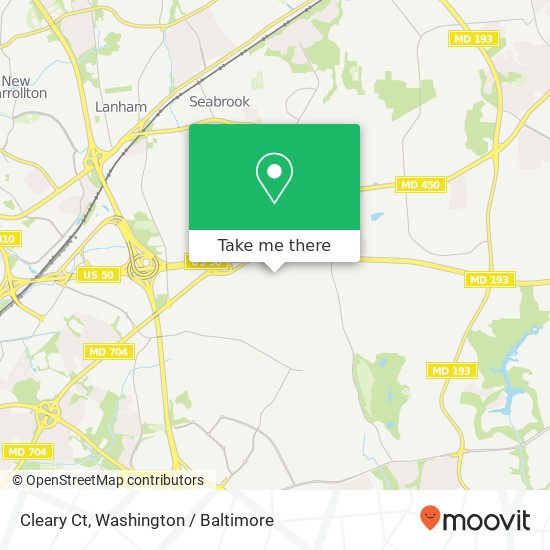 Mapa de Cleary Ct, Bowie, MD 20721