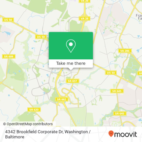 Mapa de 4342 Brookfield Corporate Dr, Chantilly, VA 20151