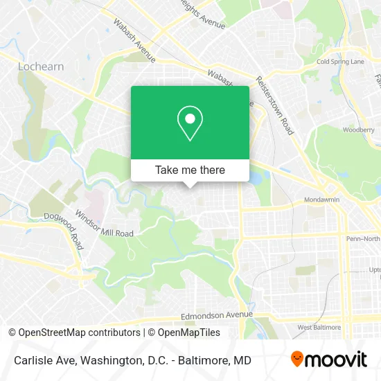 Carlisle Ave map