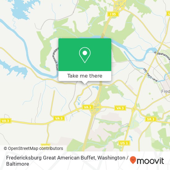 Fredericksburg Great American Buffet, 1780 Carl D Silver Pkwy map