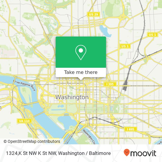 1324,K St NW K St NW, Washington, DC 20005 map