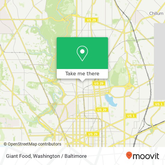 Giant Food, 3460 14th St NW map