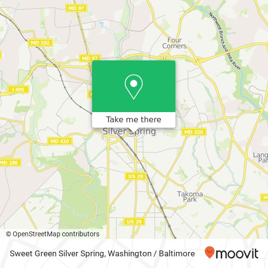 Mapa de Sweet Green Silver Spring, 8517 Georgia Ave
