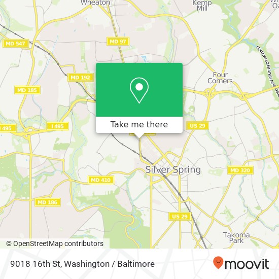 Mapa de 9018 16th St, Silver Spring, MD 20910