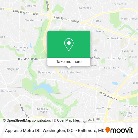Appraise Metro DC map