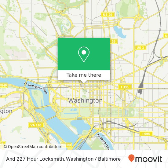 And 227 Hour Locksmith, 1600 K St NW map