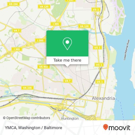 Mapa de YMCA, 700 W Braddock Rd