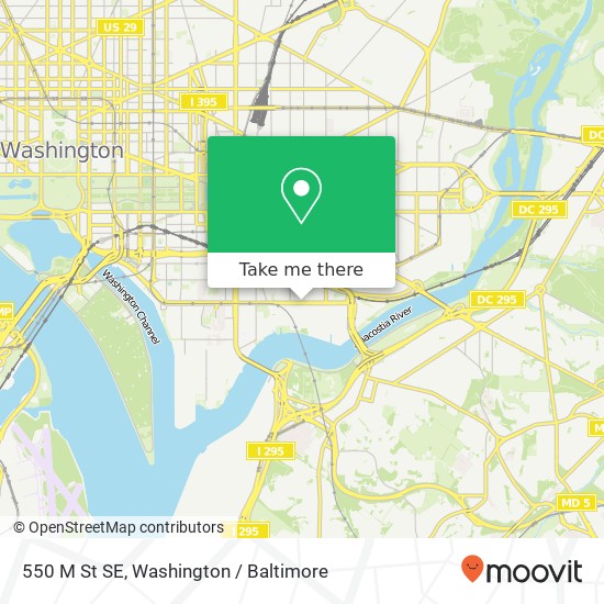 Mapa de 550 M St SE, Washington, DC 20003