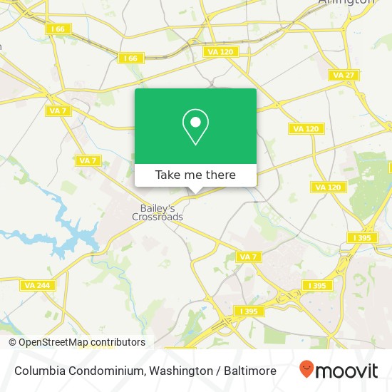 Mapa de Columbia Condominium, 5565 Columbia Pike