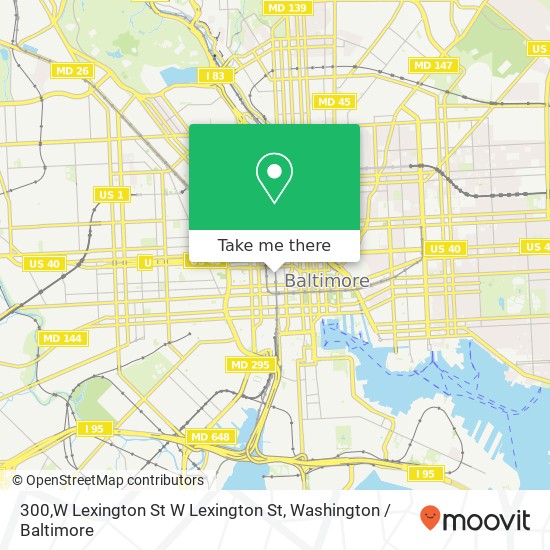 300,W Lexington St W Lexington St, Baltimore, MD 21201 map