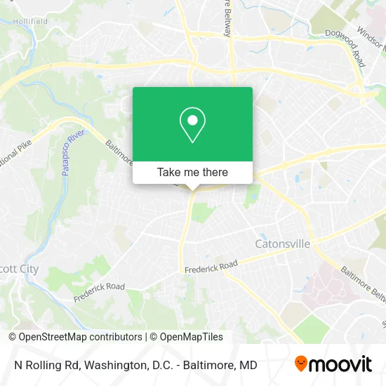 N Rolling Rd map
