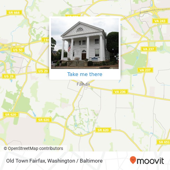 Mapa de Old Town Fairfax