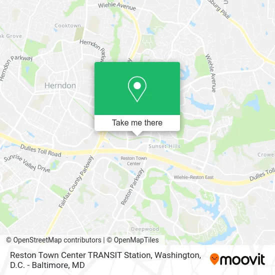 Reston Town Center TRANSIT Station map
