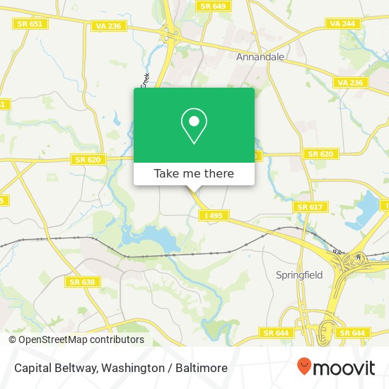 Mapa de Capital Beltway, Springfield, VA 22151