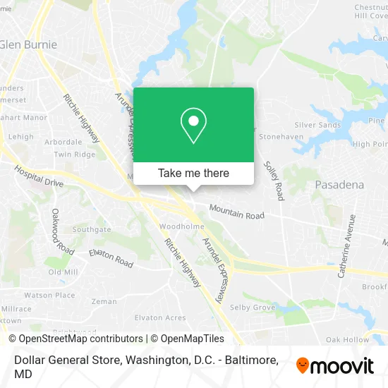 Mapa de Dollar General Store