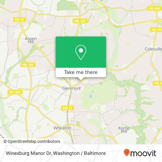 Mapa de Winexburg Manor Dr, Silver Spring (WHEATON), MD 20902