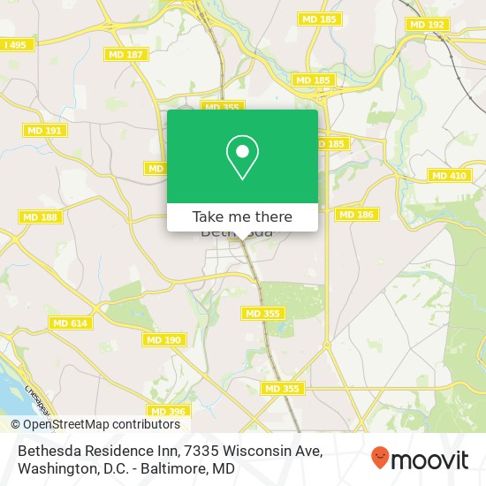 Mapa de Bethesda Residence Inn, 7335 Wisconsin Ave