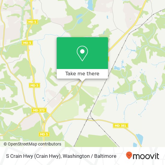 Mapa de S Crain Hwy (Crain Hwy), Brandywine, MD 20613