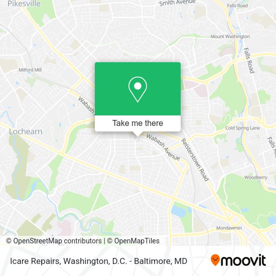 Icare Repairs map