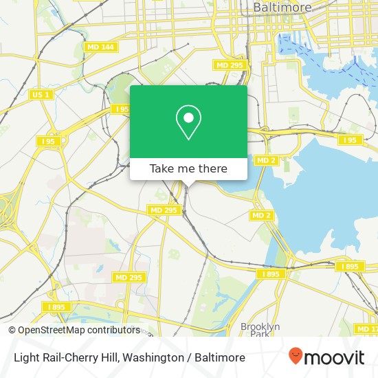 Mapa de Light Rail-Cherry Hill, 1701 Cherry Hill Rd