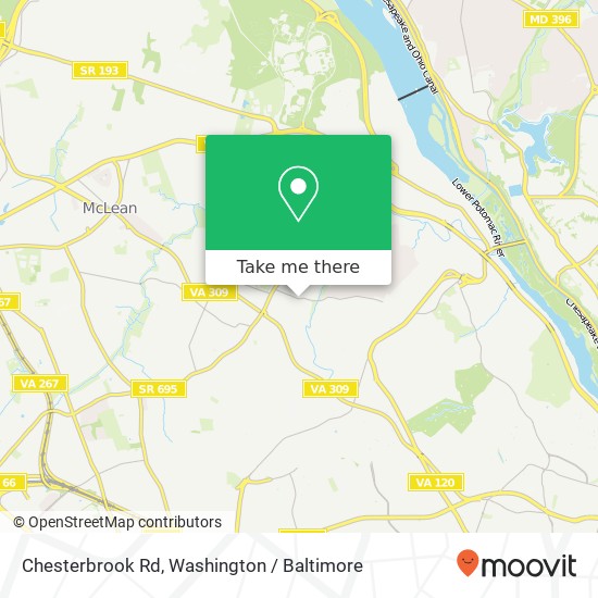 Mapa de Chesterbrook Rd, McLean, VA 22101