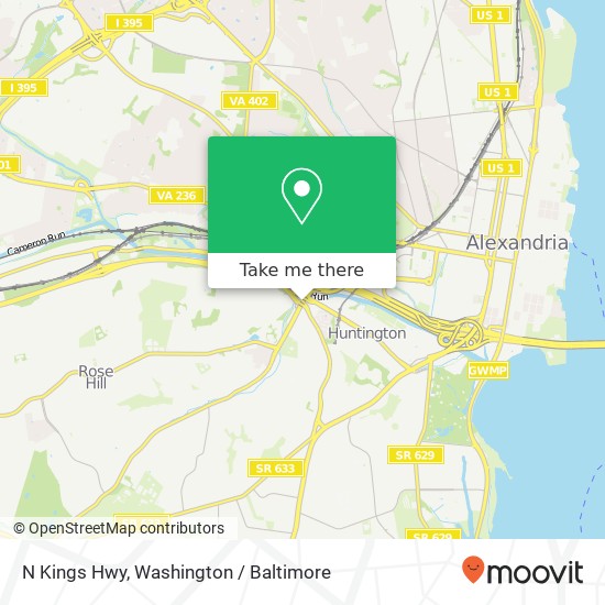 Mapa de N Kings Hwy, Alexandria, VA 22303