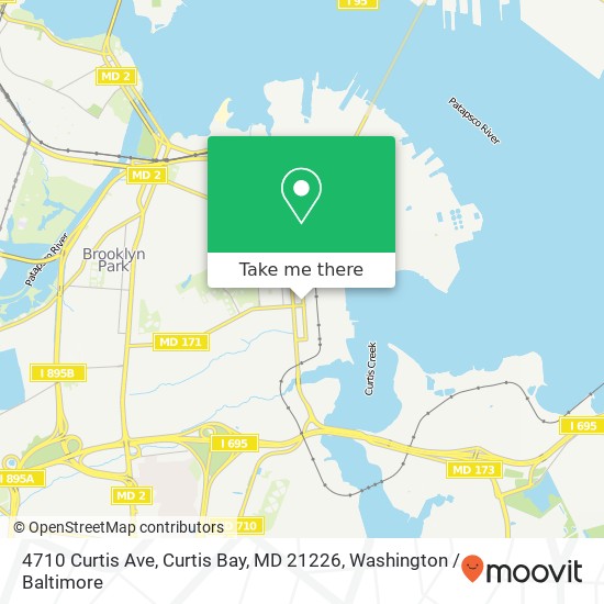 4710 Curtis Ave, Curtis Bay, MD 21226 map
