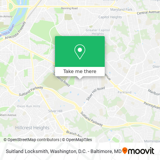 Mapa de Suitland Locksmith