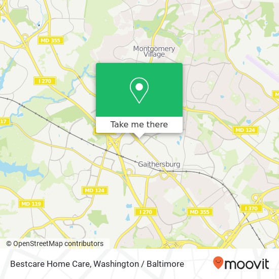 Mapa de Bestcare Home Care, 481 N Frederick Ave