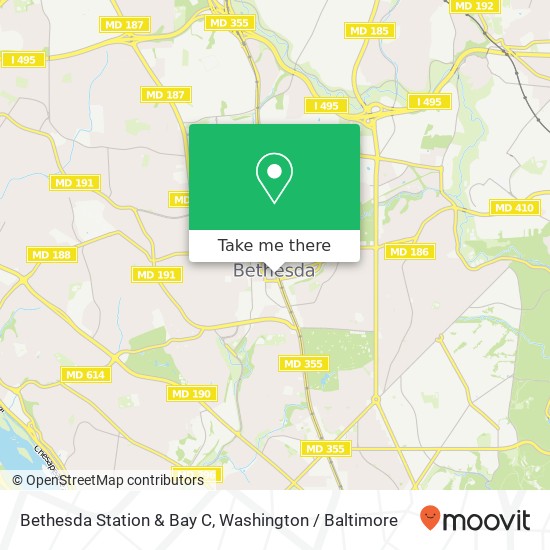 Mapa de Bethesda Station & Bay C