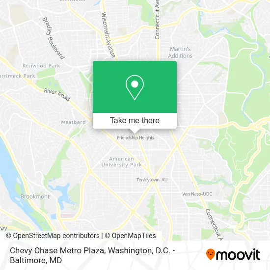 Chevy Chase Metro Plaza map