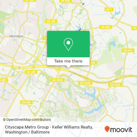 Mapa de Cityscape Metro Group - Keller Williams Realty, 11700 Plaza America Dr