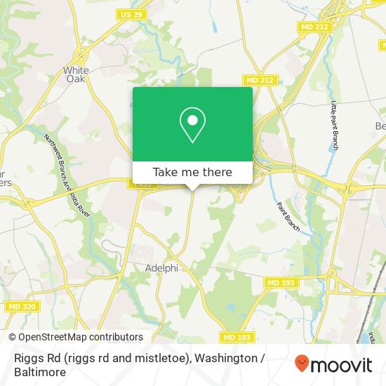 Riggs Rd (riggs rd and mistletoe), Hyattsville, MD 20783 map