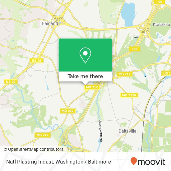 Mapa de Natl Plastrng Indust, 11720 Beltsville Dr