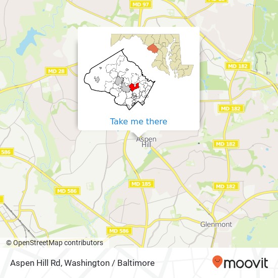 Mapa de Aspen Hill Rd, Silver Spring, MD 20906
