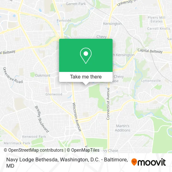 Navy Lodge Bethesda map