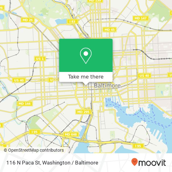 116 N Paca St, Baltimore, MD 21201 map