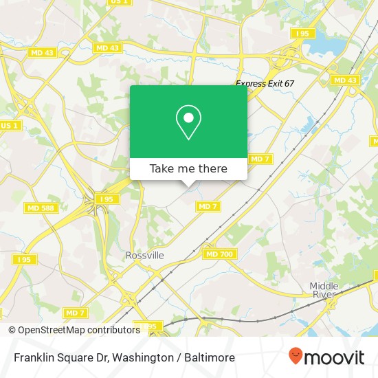 Franklin Square Dr, Rosedale, MD 21237 map