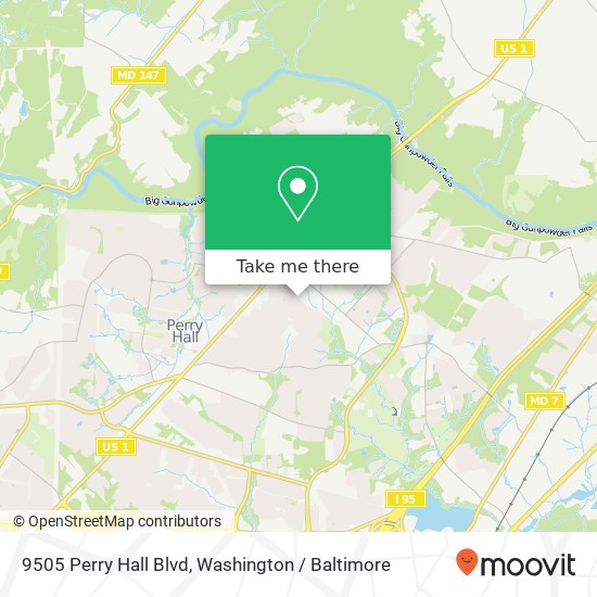 Mapa de 9505 Perry Hall Blvd, Nottingham, MD 21236