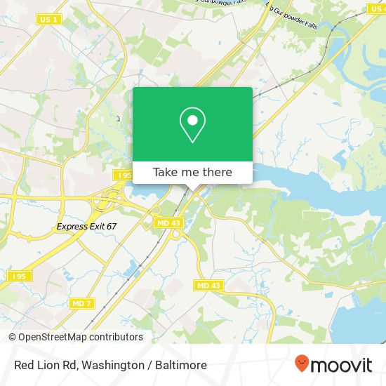 Mapa de Red Lion Rd, White Marsh, MD 21162