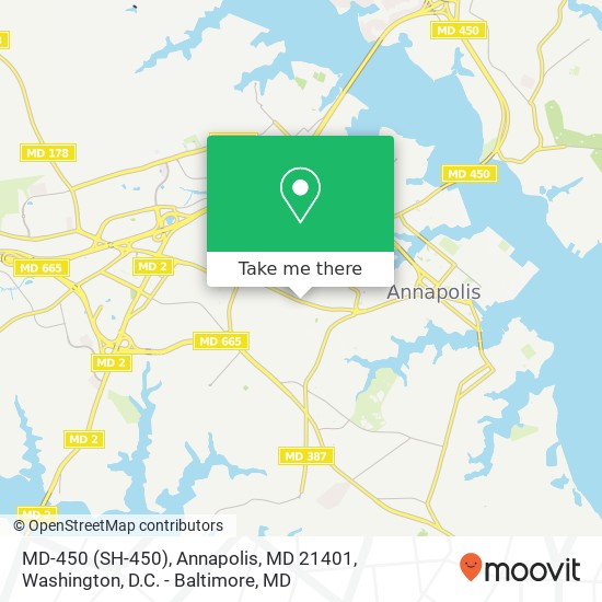 Mapa de MD-450 (SH-450), Annapolis, MD 21401