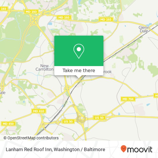Mapa de Lanham Red Roof Inn, 9050 Lanham Severn Rd