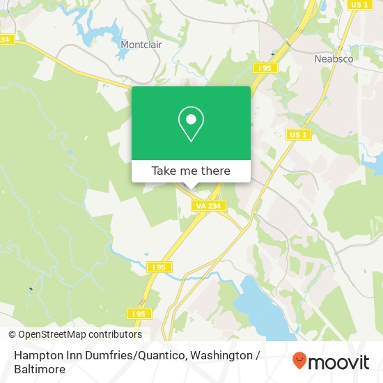 Hampton Inn Dumfries/Quantico map
