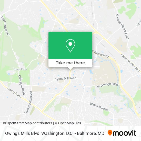 Mapa de Owings Mills Blvd