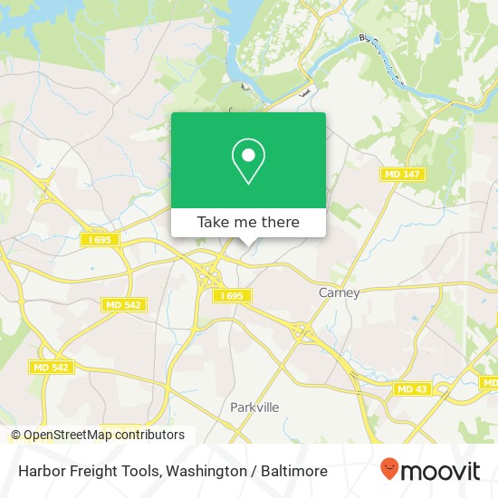 Harbor Freight Tools, 8884 Waltham Woods Rd map